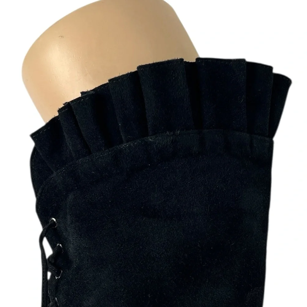 KELSI‎ DAGGER Black Suede Over-the-Knee Thigh High Boots Sz 7 1/2